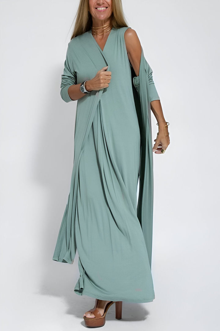 Lucie | Elegant long dress + FREE matching cardigan