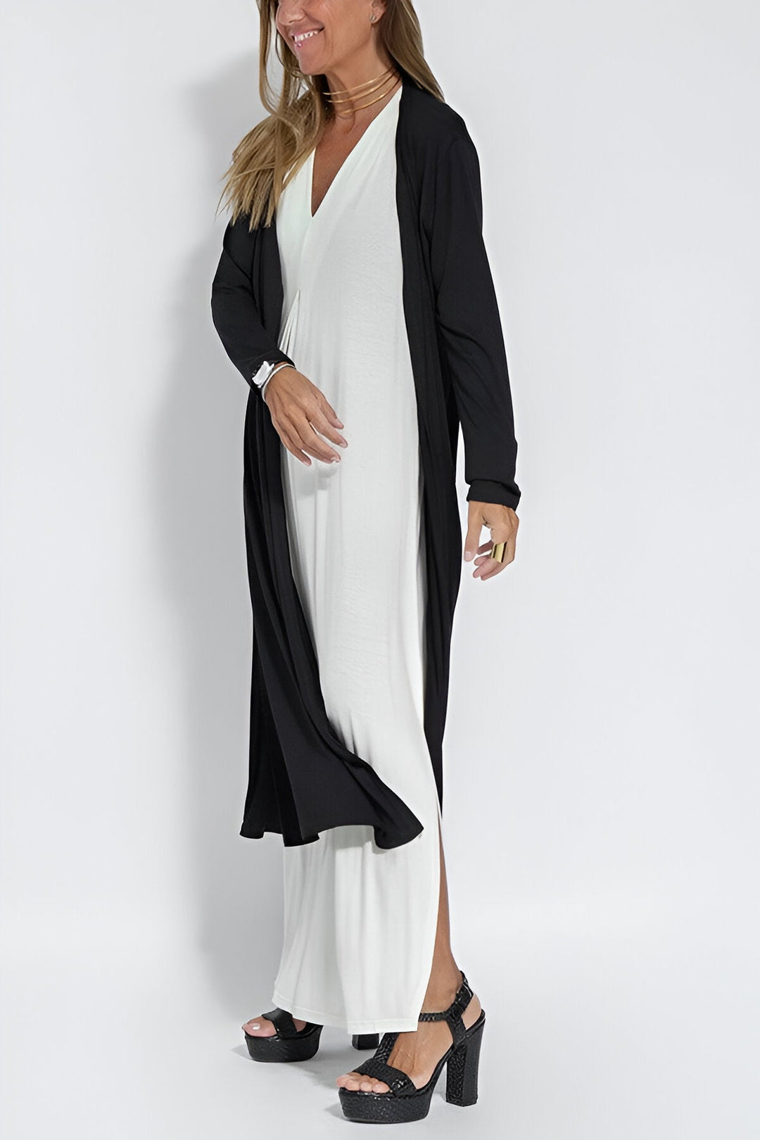 Lucie | Elegant long dress + FREE matching cardigan